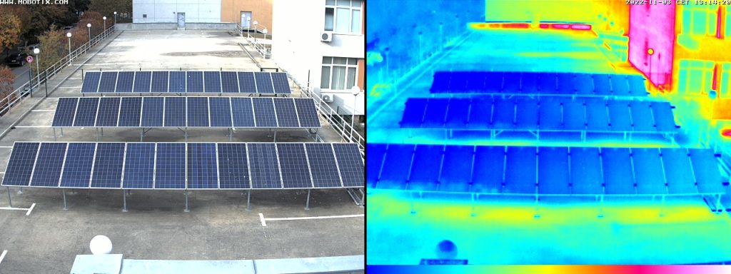 PV парк Канев, наблюдаван от инфрачервена камера Mobotix на Konica Minolta